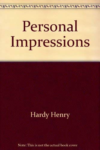 Beispielbild fr Personal Impressions zum Verkauf von Harry Alter