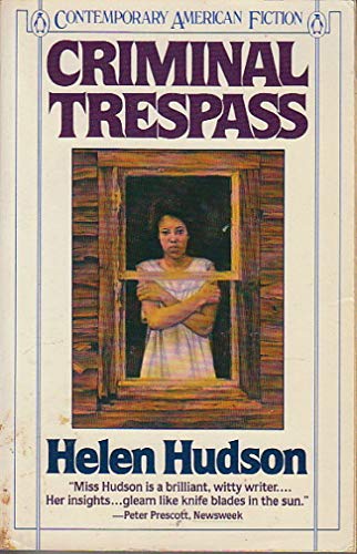 Imagen de archivo de Criminal Trespass (Contemporary American fiction) a la venta por Montclair Book Center