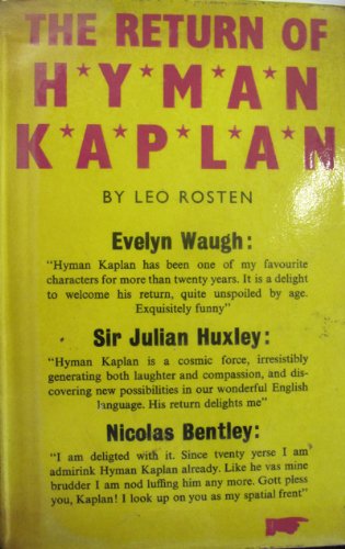 Beispielbild fr The Return of Hyman Kaplan zum Verkauf von WorldofBooks