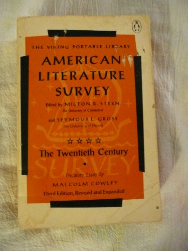 Beispielbild fr American Literature Survey: The Twentieth Century zum Verkauf von Wonder Book