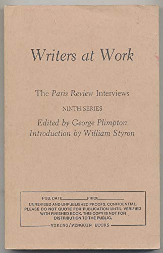 9780140166842: Writers at Work, Series Ix: The Paris Review