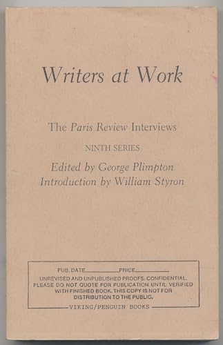 Stock image for Writers at Work 09: The Paris Review Interviews Ninth Series for sale by Hawking Books