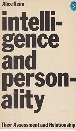 Beispielbild fr Intelligence and Personality: Their Assessment and Relationship (Pelican) zum Verkauf von medimops