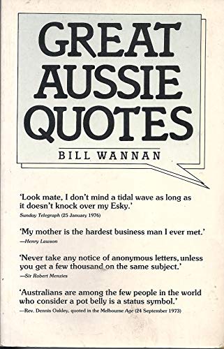 Stock image for Great Aussie Quotes for sale by George Cross Books