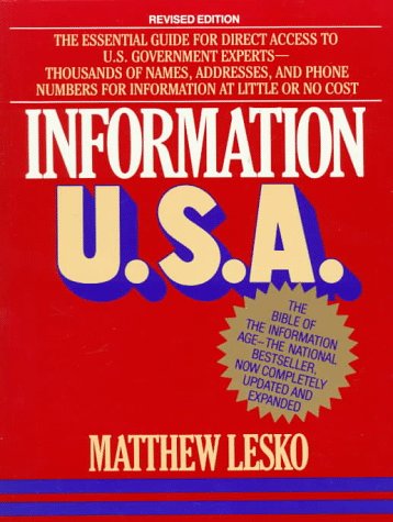 Imagen de archivo de Information U.S.A.: Revised Edition (Lesko's Info-power) a la venta por Orion Tech