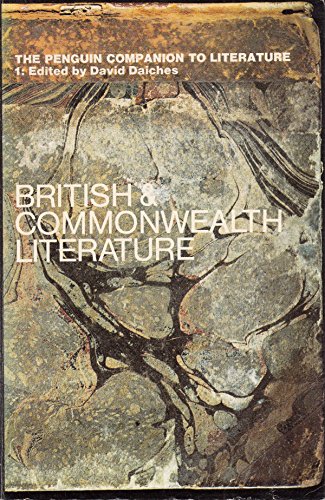 9780140510348: Penguin Companion to Literature: Britain and the Commonwealth v. 1 (Reference Books)