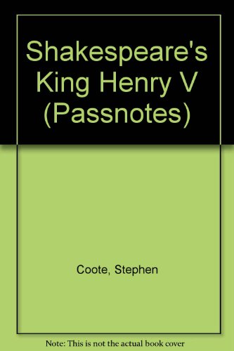 9780140770407: Shakespeare's "King Henry V" (Passnotes)