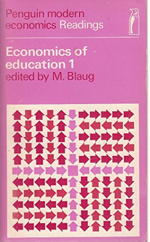 Beispielbild fr Economics of Education: v. 1 zum Verkauf von Better World Books