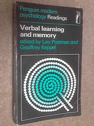 Imagen de archivo de Verbal Learning and Memory: Selected Readings (Penguin Modern Psychology Readings) a la venta por BookDepart