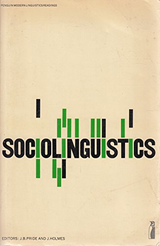 Beispielbild fr Sociolinguistics (Penguin modern linguistics reading) zum Verkauf von AwesomeBooks