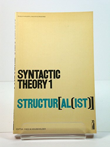 Stock image for SYNTACTIC THEORY 1 for sale by Richard Sylvanus Williams (Est 1976)