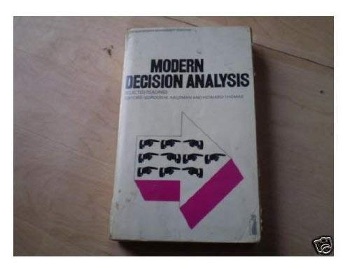 Imagen de archivo de Modern Decision Analysis (Modern Management Readings) a la venta por WorldofBooks