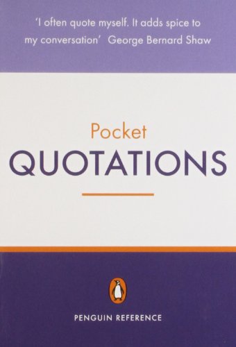 Stock image for The Penguin Pocket Dictionary of Quotations (Pocket Penguins) for sale by Bahamut Media