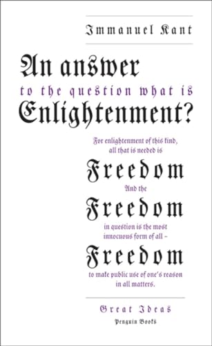 Beispielbild fr An Answer to the Question: 'What is Enlightenment?': Immanuel Kant (Penguin Great Ideas) zum Verkauf von WorldofBooks