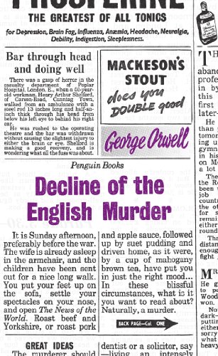 Beispielbild fr Decline of the English Murder zum Verkauf von Blackwell's