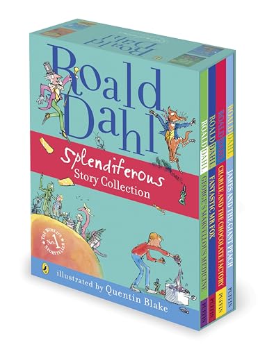 9780141352619: Roald Dahl Splendiferous Story Collection Boxed Set: 4 Books Full-Color Illustrations, James and the Giant Peach, Fantastic Mr. Fox, Charlie and the Chocolate Factory, George's Marvellous Medicine