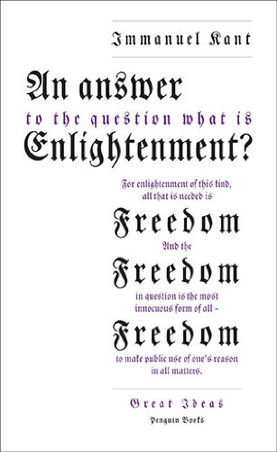 Stock image for AN Answer to the Question: 'What Is Enlightenment?' (Penguin Great Ideas) for sale by SecondSale