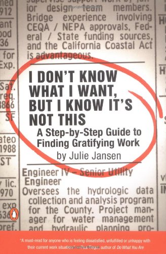 Stock image for I Don't Know What I Want, But I Know It's Not This: A Step-by-Step Guide to Finding Gratifying Work for sale by SecondSale