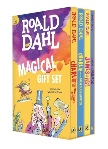Beispielbild fr Roald Dahl Magical Gift Set (4 Books): Charlie and the Chocolate Factory, James and the Giant Peach, Fantastic Mr. Fox, Charlie and the Great Glass Elevator zum Verkauf von St Vincent de Paul of Lane County
