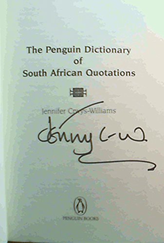 Beispielbild fr Penguin Dictionary of South African Quotations zum Verkauf von A Cappella Books, Inc.