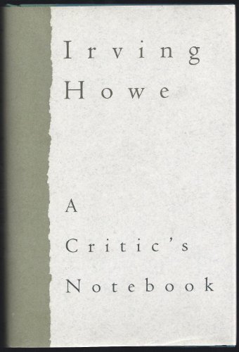 Beispielbild fr A Critic's Notebook zum Verkauf von Wonder Book