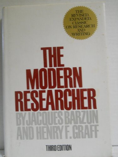 Stock image for The Modern Researcher for sale by Hippo Books
