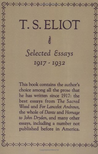 9780151803873: Selected Essays: 1917-1932