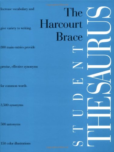 Beispielbild fr The Harcourt Brace Student Thesaurus zum Verkauf von J. C. Burris, Bookseller