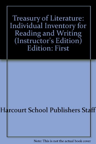 9780153053191: Individual Inventory For Reading And Writing Grades 1-8 (Treasury of Literature)