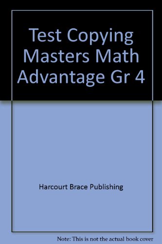 9780153079498: Test Copying Masters Math Advantage Gr 4