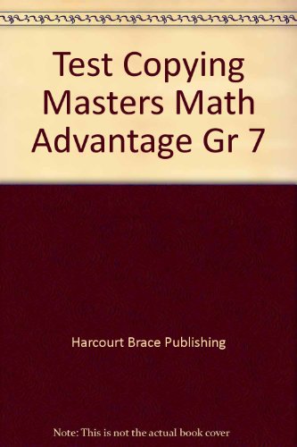 Imagen de archivo de Test Copying Masters Math Advantage Gr 7 a la venta por Wonder Book