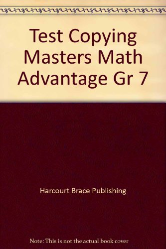 Stock image for Test Copying Masters Math Advantage Gr 7 for sale by Wonder Book