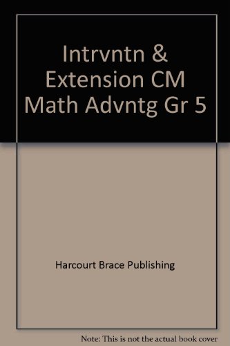 Beispielbild fr Intrvntn & Extension CM Math Advntg Gr 5 zum Verkauf von Wonder Book