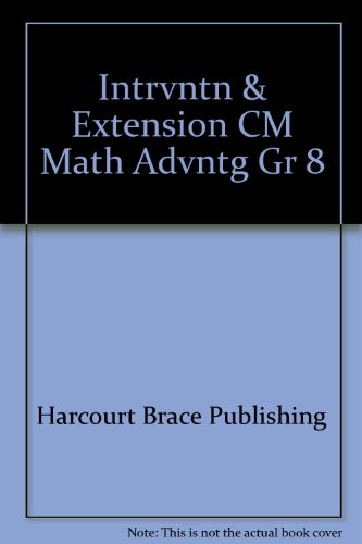 9780153100888: Intrvntn & Extension CM Math Advntg Gr 8