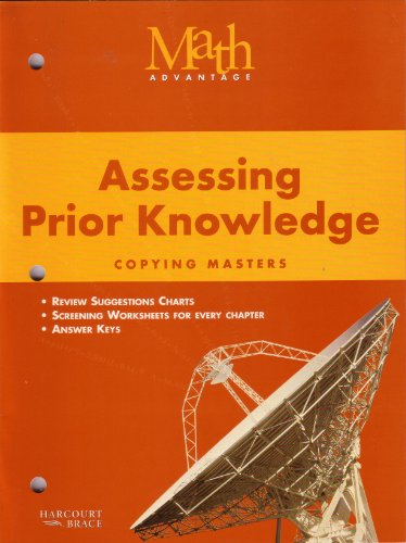 9780153111693: Math Advantage Assessing Prior Knowledge Copying Masters, Grade 8