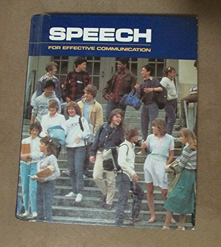 Beispielbild fr Speech for Effective Communication 1988 zum Verkauf von Better World Books