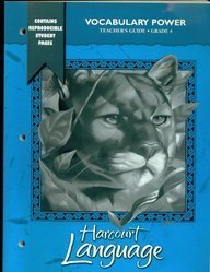 Beispielbild fr Teacher's Guide Grade 4: Vocabulary Power Harcourt Language zum Verkauf von Nationwide_Text