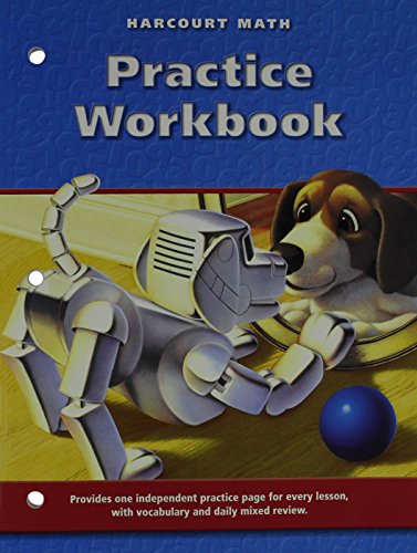 Stock image for Harcourt Math : CA Practice Workbook for sale by Better World Books: West