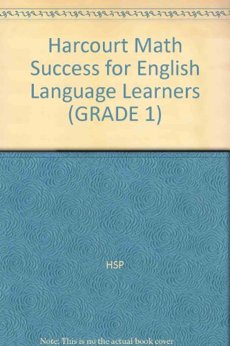 Imagen de archivo de Harcourt Math Success for English Language Learners (GRADE 1) a la venta por Wonder Book