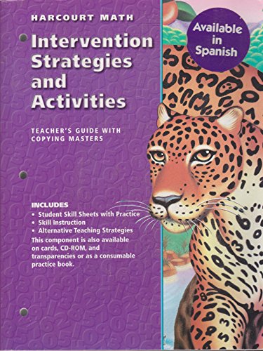 Beispielbild fr Harcourt Math Intervention Strategies and Activities: Teacher's Guide with Copying Masters, Grade 6 zum Verkauf von Dailey Ranch Books