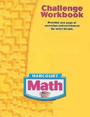 Harcourt Math, Challenge Workbook, Teacher's Edition (9780153208232) by Harcourt