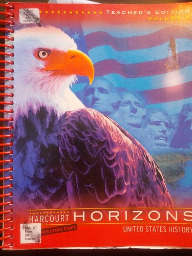 9780153219610: Harcourt Horizons United States History Teacher's Edition Volume 2