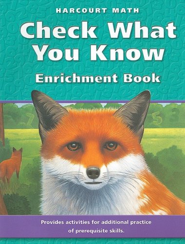 9780153244568: Math, Check What You Know Enrichment Book, Grade 5