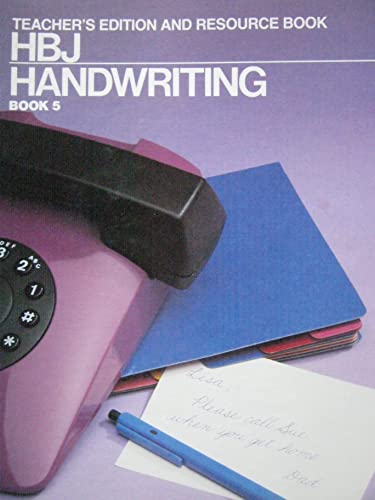 Stock image for HBJ HANDWRITING 5, TE AND RESOURCE BOOK for sale by mixedbag