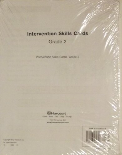 Trophies: Intervention Skills Cards Grade 2 (9780153262326) by Harcourt