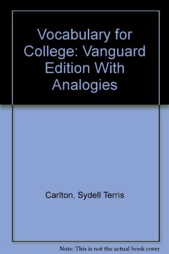 9780153296840: Vocabulary for College: Vanguard Edition With Analogies