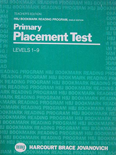 Stock image for HBJ BENCHMARK READING PROGRAM PRIMARY PLACEMENT TEST LEVELS 1-9 TEACHERS EDITION for sale by mixedbag
