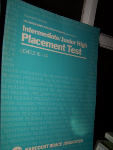 Stock image for HBJ BENCHMARK READING PROGRAM INTERMEDIATE/JUNIOR HIGH PLACEMENT TEST LEVELS 1-9 TEACHERS EDITION for sale by mixedbag