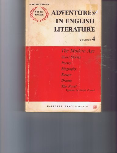 Beispielbild fr Adventures in English Literature-Vol. 4 zum Verkauf von Wonder Book