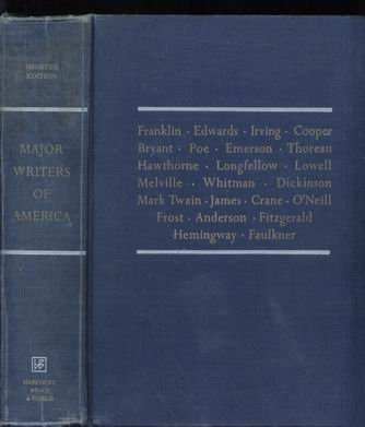 Beispielbild fr Major Writers of America: Shorter Edition zum Verkauf von medimops